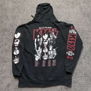 Independent Trading Co Zip Hoodie Mens 2XL Black Blank Streetwear Baggy 0645